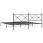 vidaXL Estructura de cama con cabecero metal negro 193x203 cm vidaXL Estructura de cama con cabecero metal negro 193x203 cm