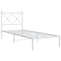 vidaXL Estructura de cama de metal con cabecero blanco 75x190 cm vidaXL Estructura de cama de metal con cabecero blanco 75x190 cm