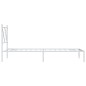 vidaXL Estructura de cama de metal con cabecero blanco 75x190 cm vidaXL Estructura de cama de metal con cabecero blanco 75x190 cm