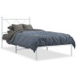 vidaXL Estructura de cama de metal con cabecero blanco 90x190 cm