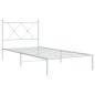 vidaXL Estructura de cama de metal con cabecero blanco 90x190 cm