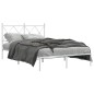 vidaXL Estructura de cama de metal con cabecero blanca 120x190 cm vidaXL Estructura de cama de metal con cabecero blanca 120x190 cm