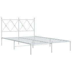 vidaXL Estructura de cama de metal con cabecero blanca 120x190 cm