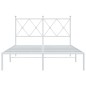 vidaXL Estructura de cama de metal con cabecero blanca 120x190 cm vidaXL Estructura de cama de metal con cabecero blanca 120x190 cm