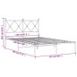 vidaXL Estructura de cama de metal con cabecero blanca 120x190 cm vidaXL Estructura de cama de metal con cabecero blanca 120x190 cm