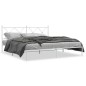 vidaXL Estructura de cama de metal con cabecero blanco 180x200 cm vidaXL Estructura de cama de metal con cabecero blanco 180x200 cm