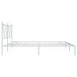 vidaXL Estructura de cama de metal con cabecero blanco 180x200 cm vidaXL Estructura de cama de metal con cabecero blanco 180x200 cm