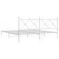 vidaXL Estructura de cama de metal con cabecero blanco 180x200 cm vidaXL Estructura de cama de metal con cabecero blanco 180x200 cm