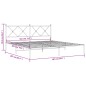 vidaXL Estructura de cama de metal con cabecero blanco 180x200 cm vidaXL Estructura de cama de metal con cabecero blanco 180x200 cm