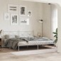 vidaXL Estructura de cama de metal con cabecero blanco 193x203 cm vidaXL Estructura de cama de metal con cabecero blanco 193x203 cm