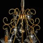 vidaXL Lámpara de araña con cuentas de cristal dorado redonda 6 x E14 vidaXL Lámpara de araña con cuentas de cristal dorado redonda 6 x E14