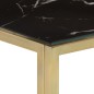 vidaXL Mesa consola acero inoxidable dorado y vidrio templado vidaXL Mesa consola acero inoxidable dorado y vidrio templado