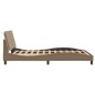 vidaXL Estructura de cama cabecero cuero sintético capuchino 140x190cm