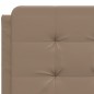 vidaXL Estructura de cama cabecero cuero sintético capuchino 140x190cm