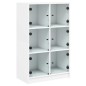 vidaXL Aparador alto con puertas madera ingeniería blanco 68x37x109 cm vidaXL Aparador alto con puertas madera ingeniería blanco 68x37x109 cm