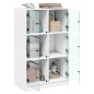 vidaXL Aparador alto con puertas madera ingeniería blanco 68x37x109 cm vidaXL Aparador alto con puertas madera ingeniería blanco 68x37x109 cm