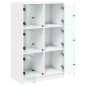 vidaXL Aparador alto con puertas madera ingeniería blanco 68x37x109 cm vidaXL Aparador alto con puertas madera ingeniería blanco 68x37x109 cm
