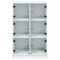 vidaXL Aparador alto con puertas madera ingeniería blanco 68x37x109 cm vidaXL Aparador alto con puertas madera ingeniería blanco 68x37x109 cm