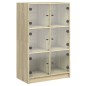 vidaXL Aparador alto con puertas madera roble Sonoma 68x37x109 cm vidaXL Aparador alto con puertas madera roble Sonoma 68x37x109 cm