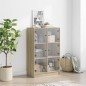 vidaXL Aparador alto con puertas madera roble Sonoma 68x37x109 cm vidaXL Aparador alto con puertas madera roble Sonoma 68x37x109 cm