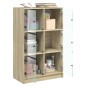 vidaXL Aparador alto con puertas madera roble Sonoma 68x37x109 cm vidaXL Aparador alto con puertas madera roble Sonoma 68x37x109 cm