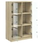vidaXL Aparador alto con puertas madera roble Sonoma 68x37x109 cm vidaXL Aparador alto con puertas madera roble Sonoma 68x37x109 cm
