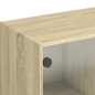 vidaXL Aparador alto con puertas madera roble Sonoma 68x37x109 cm vidaXL Aparador alto con puertas madera roble Sonoma 68x37x109 cm