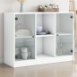 vidaXL Aparador de madera de ingeniería blanco 101,5x37x75,5 cm vidaXL Aparador de madera de ingeniería blanco 101,5x37x75,5 cm