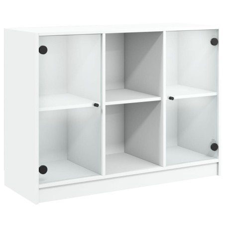vidaXL Aparador de madera de ingeniería blanco 101,5x37x75,5 cm
