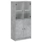 vidaXL Aparador alto con puertas madera gris hormigón 68x37x142 cm vidaXL Aparador alto con puertas madera gris hormigón 68x37x142 cm