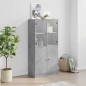 vidaXL Aparador alto con puertas madera gris hormigón 68x37x142 cm vidaXL Aparador alto con puertas madera gris hormigón 68x37x142 cm