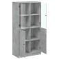 vidaXL Aparador alto con puertas madera gris hormigón 68x37x142 cm vidaXL Aparador alto con puertas madera gris hormigón 68x37x142 cm