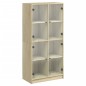 vidaXL Aparador alto con puertas madera roble Sonoma 68x37x142 cm vidaXL Aparador alto con puertas madera roble Sonoma 68x37x142 cm