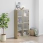 vidaXL Aparador alto con puertas madera roble Sonoma 68x37x142 cm vidaXL Aparador alto con puertas madera roble Sonoma 68x37x142 cm