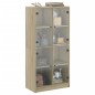 vidaXL Aparador alto con puertas madera roble Sonoma 68x37x142 cm vidaXL Aparador alto con puertas madera roble Sonoma 68x37x142 cm