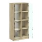 vidaXL Aparador alto con puertas madera roble Sonoma 68x37x142 cm vidaXL Aparador alto con puertas madera roble Sonoma 68x37x142 cm
