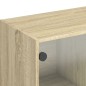 vidaXL Aparador alto con puertas madera roble Sonoma 68x37x142 cm vidaXL Aparador alto con puertas madera roble Sonoma 68x37x142 cm