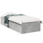 vidaXL Estructura de cama madera de ingeniería gris hormigón 75x190 cm vidaXL Estructura de cama madera de ingeniería gris hormigón 75x190 cm