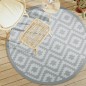vidaXL Alfombra de exterior PP gris Ø160 cm vidaXL Alfombra de exterior PP gris Ø160 cm