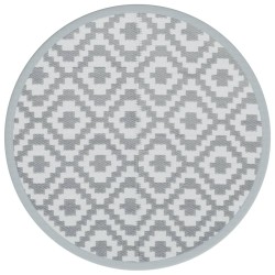 vidaXL Alfombra de exterior PP gris Ø160 cm