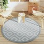vidaXL Alfombra de exterior PP gris Ø160 cm vidaXL Alfombra de exterior PP gris Ø160 cm