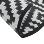 vidaXL Alfombra de exterior PP blanco y negro Ø120 cm vidaXL Alfombra de exterior PP blanco y negro Ø120 cm