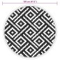 vidaXL Alfombra de exterior PP blanco y negro Ø120 cm vidaXL Alfombra de exterior PP blanco y negro Ø120 cm
