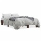 vidaXL Estructura cama madera ingeniería metal marrón roble 140x200 cm vidaXL Estructura cama madera ingeniería metal marrón roble 140x200 cm