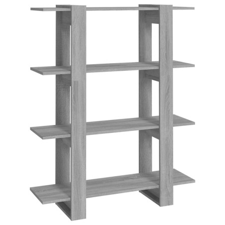 vidaXL Estantería/divisor de espacios gris Sonoma 100x30x123,5 cm