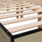 vidaXL Estructura cama madera ingeniería metal roble Sonoma 120x200 cm vidaXL Estructura cama madera ingeniería metal roble Sonoma 120x200 cm