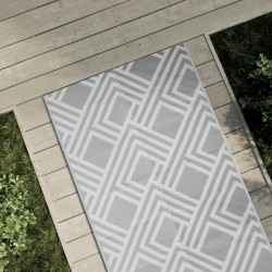 vidaXL Alfombra de exterior PP gris 80x250 cm