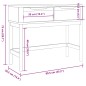 vidaXL Mesa consola FLORO madera maciza de pino marrón 89,5x36,5x73 cm vidaXL Mesa consola FLORO madera maciza de pino marrón 89,5x36,5x73 cm