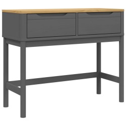 vidaXL Mesa consola FLORO madera maciza de pino gris 89,5x36,5x73 cm