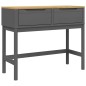 vidaXL Mesa consola FLORO madera maciza de pino gris 89,5x36,5x73 cm vidaXL Mesa consola FLORO madera maciza de pino gris 89,5x36,5x73 cm